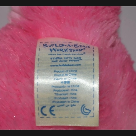 Build A Bear BAB Pink Glitter/Sparkle Fur Paint Splatter Paws Kitty Cat Plushie - Picture 9 of 12